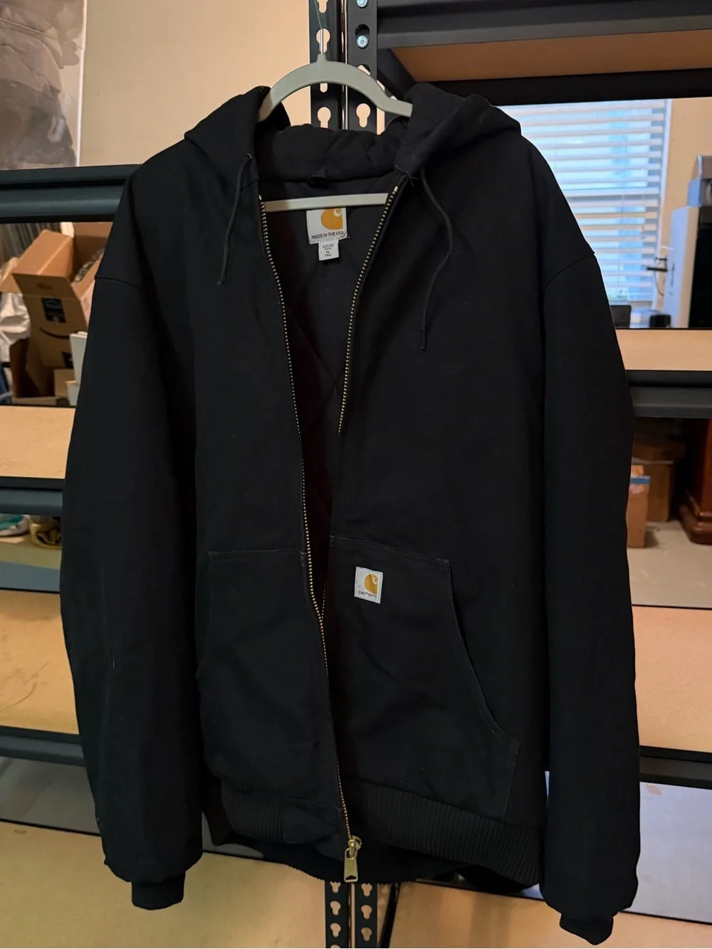 Carhartt J140 Loose Fit Quilted Flannel Lined Duck Jacket | XL Tall | Black |